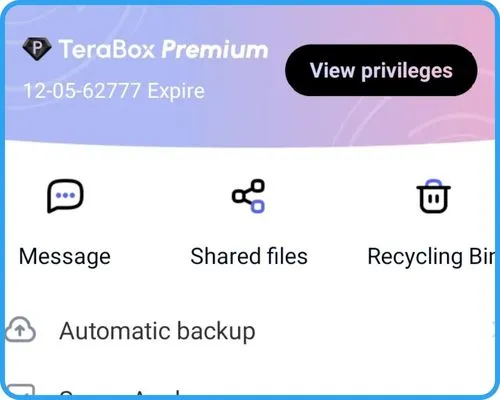 Terabox mod apk screenshot