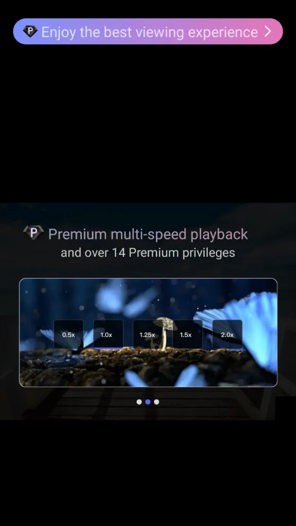 Screenshot of video playback speed option in TeraBox Mod APK