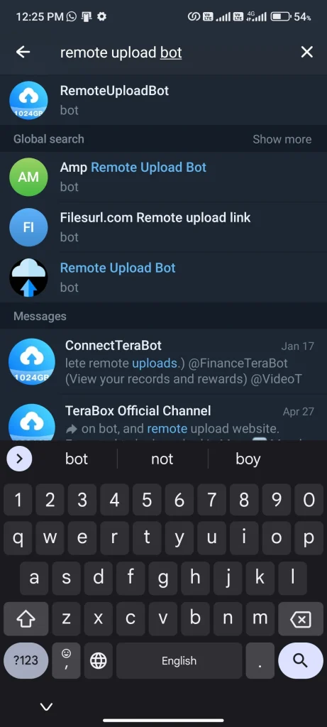 Remote Upload Tool in Telegram